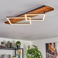 hofstein Pompu Plafonnier LED Brun foncé, Noir, 1 lumière