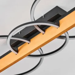 hofstein Pompu Plafonnier LED Écru, Noir, 1 lumière