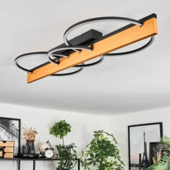 hofstein Pompu Plafonnier LED Écru, Noir, 1 lumière