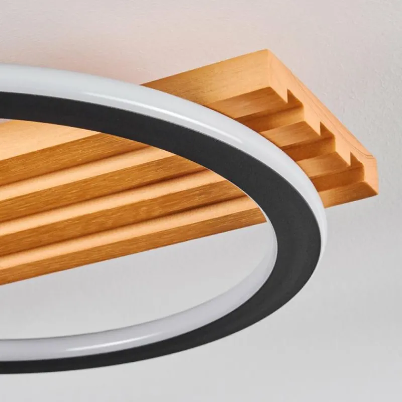 hofstein Pompu Plafonnier LED Écru, Noir, 1 lumière