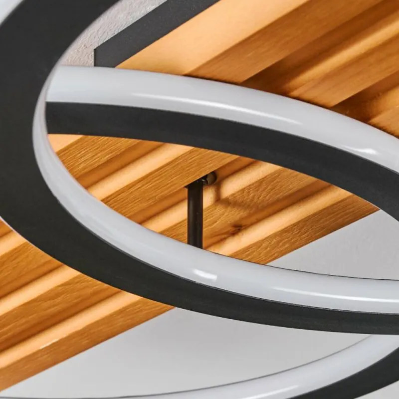 hofstein Pompu Plafonnier LED Écru, Noir, 1 lumière