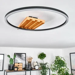 hofstein Pompu Plafonnier LED Écru, Noir, 1 lumière