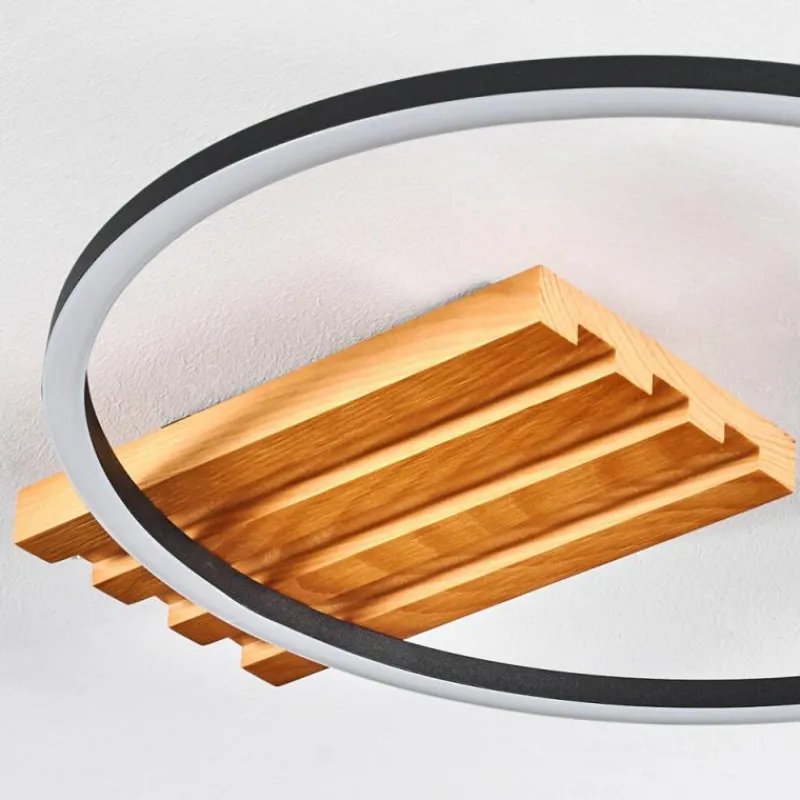 hofstein Pompu Plafonnier LED Écru, Noir, 1 lumière