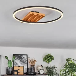 hofstein Pompu Plafonnier LED Écru, Noir, 1 lumière