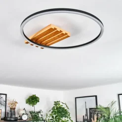 hofstein Pompu Plafonnier LED Écru, Noir, 1 lumière