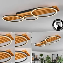 hofstein Pompu Plafonnier LED Écru, Noir, 1 lumière