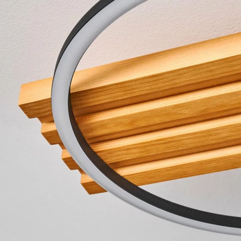 hofstein Pompu Plafonnier LED Écru, Noir, 1 lumière