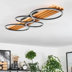 hofstein Pompu Plafonnier LED Écru, Noir, 1 lumière