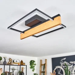 hofstein Pompu Plafonnier LED Écru, Noir, 1 lumière