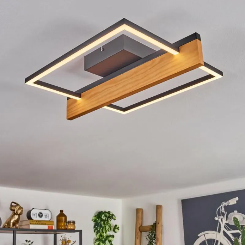 hofstein Pompu Plafonnier LED Écru, Noir, 1 lumière