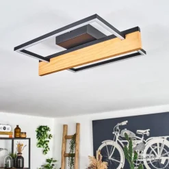 hofstein Pompu Plafonnier LED Écru, Noir, 1 lumière