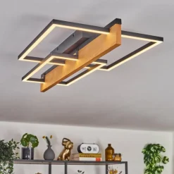 hofstein Pompu Plafonnier LED Écru, Noir, 1 lumière