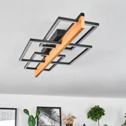 hofstein Pompu Plafonnier LED Écru, Noir, 1 lumière