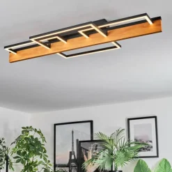 hofstein Pompu Plafonnier LED Écru, Noir, 1 lumière