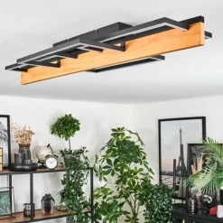 hofstein Pompu Plafonnier LED Écru, Noir, 1 lumière