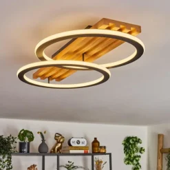 hofstein Pompu Plafonnier LED Écru, Noir, 1 lumière