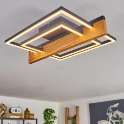 hofstein Pompu Plafonnier LED Écru, Noir, 1 lumière