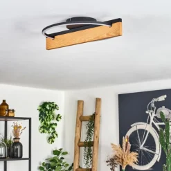 hofstein Pompu Plafonnier LED Écru, Noir, 1 lumière