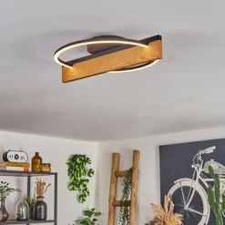 hofstein Pompu Plafonnier LED Écru, Noir, 1 lumière