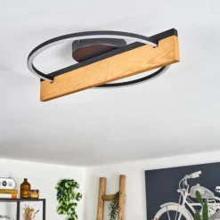 hofstein Pompu Plafonnier LED Écru, Noir, 1 lumière