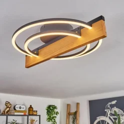 hofstein Pompu Plafonnier LED Écru, Noir, 1 lumière