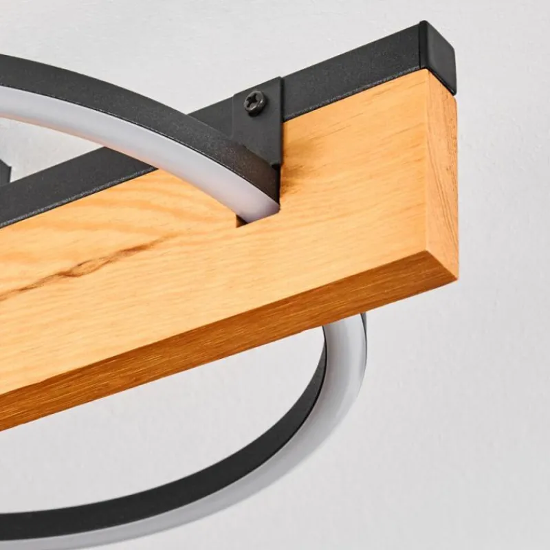 hofstein Pompu Plafonnier LED Écru, Noir, 1 lumière