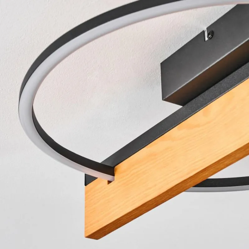 hofstein Pompu Plafonnier LED Écru, Noir, 1 lumière