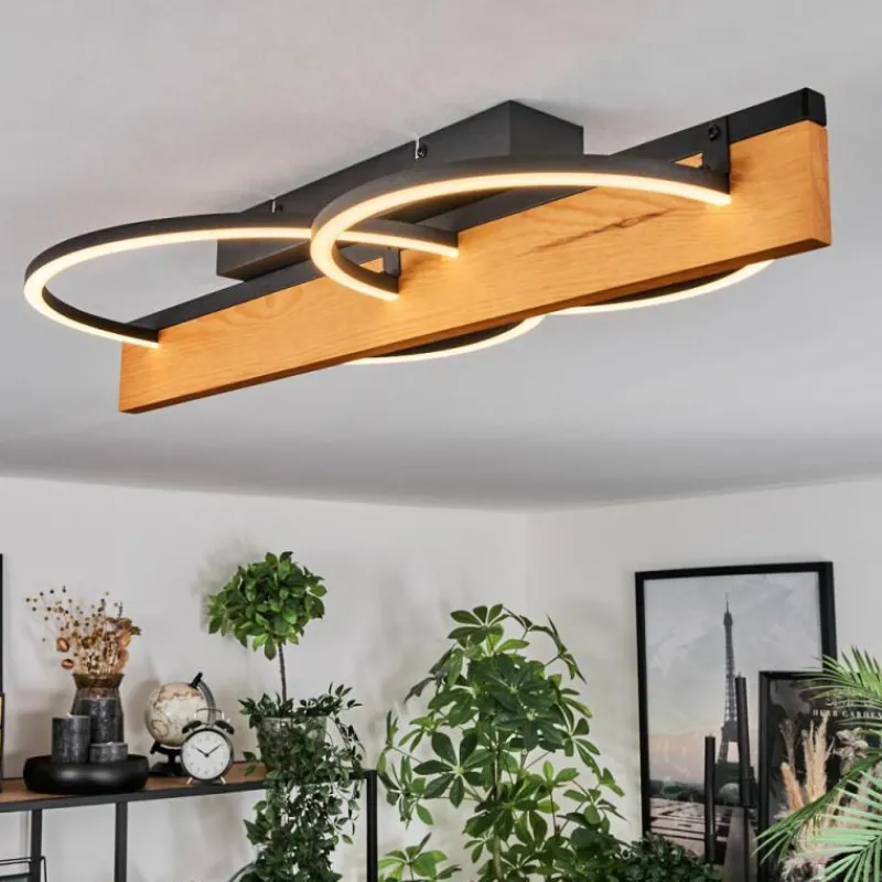 hofstein Pompu Plafonnier LED Écru, Noir, 1 lumière