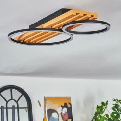 hofstein Pompu Plafonnier LED Écru, Noir, 1 lumière