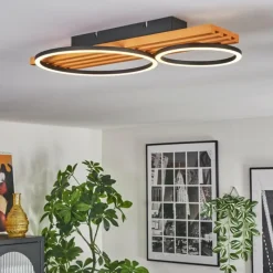 hofstein Pompu Plafonnier LED Écru, Noir, 1 lumière