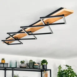 hofstein Pompu Plafonnier LED Écru, Noir, 1 lumière