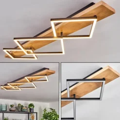 hofstein Pompu Plafonnier LED Écru, Noir, 1 lumière