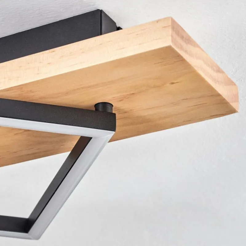 hofstein Pompu Plafonnier LED Écru, Noir, 1 lumière