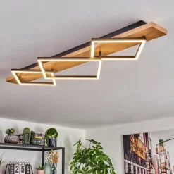 hofstein Pompu Plafonnier LED Écru, Noir, 1 lumière