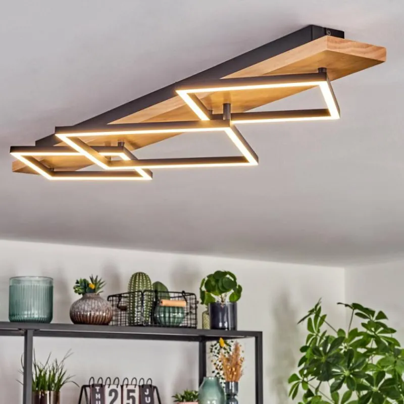 hofstein Pompu Plafonnier LED Écru, Noir, 1 lumière