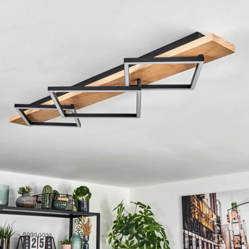 hofstein Pompu Plafonnier LED Écru, Noir, 1 lumière