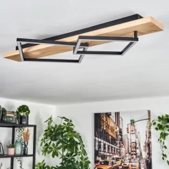 hofstein Pompu Plafonnier LED Écru, Noir, 1 lumière