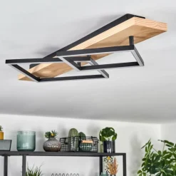 hofstein Pompu Plafonnier LED Écru, Noir, 1 lumière