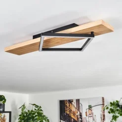 hofstein Pompu Plafonnier LED Écru, Noir, 1 lumière