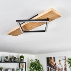 hofstein Pompu Plafonnier LED Écru, Noir, 1 lumière