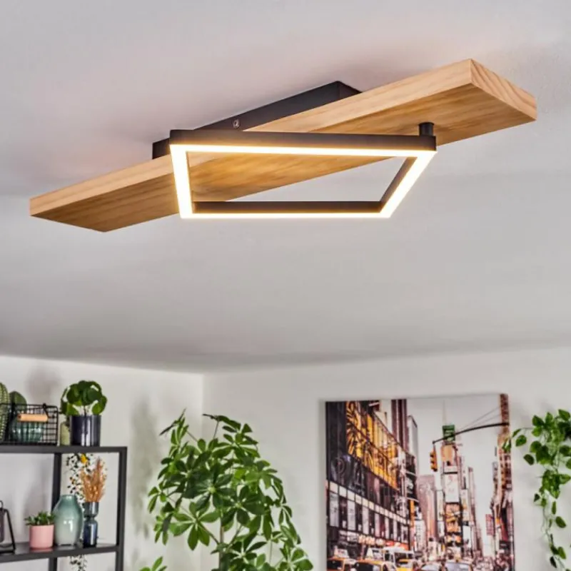 hofstein Pompu Plafonnier LED Écru, Noir, 1 lumière