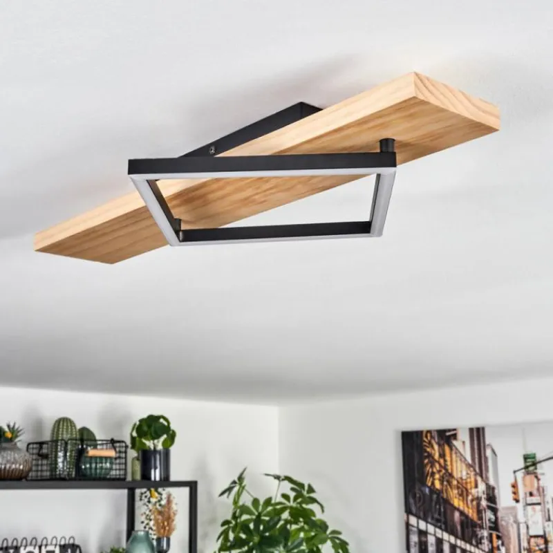 hofstein Pompu Plafonnier LED Écru, Noir, 1 lumière