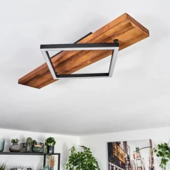 Luminaires Scandinaves-hofstein Pompu Plafonnier LED Écru, Noir, 1 lumière