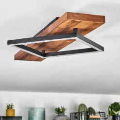 Luminaires Scandinaves-hofstein Pompu Plafonnier LED Écru, Noir, 1 lumière