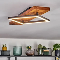 Luminaires Scandinaves-hofstein Pompu Plafonnier LED Écru, Noir, 1 lumière