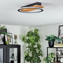 Luminaires Scandinaves-hofstein Pompu Plafonnier LED Écru, Noir, 1 lumière