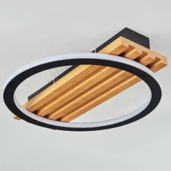 Luminaires Scandinaves-hofstein Pompu Plafonnier LED Écru, Noir, 1 lumière