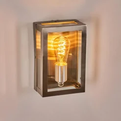 hofstein Porsheden Lampe murale d´extérieur, Applique murale Argenté, 1 lumière