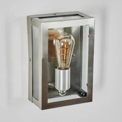 hofstein Porsheden Lampe murale d´extérieur, Applique murale Argenté, 1 lumière