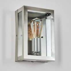 hofstein Porsheden Lampe murale d´extérieur, Applique murale Argenté, 1 lumière